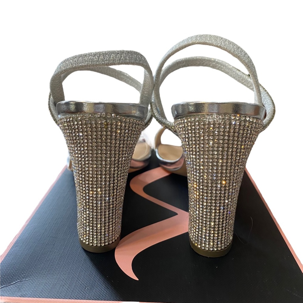 Womens Shoes NINA Ankle Strap Sequin Rhinestone Dress Party Glitter Size 6 M NEW - Picture 8 of 13